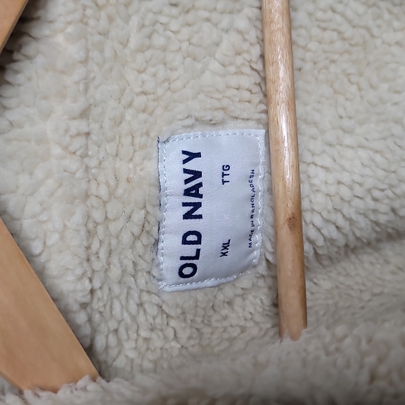 Old navy Sherpa-Lined Non-Stretch Jean Utility Shacket for Women XXL - Picture 7 of 8